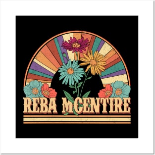 Reba Flowers Name McEntire Personalized Gifts Retro Style Posters and Art